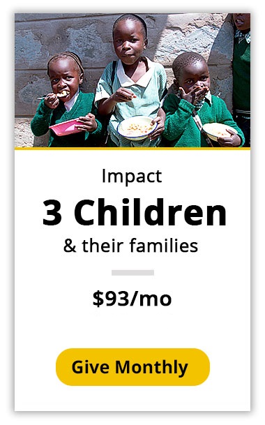 Impact 3 children and their families, $93/mo