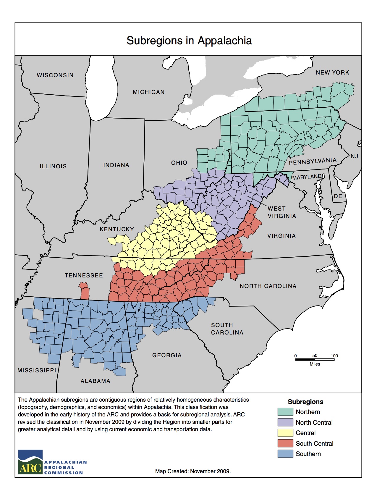 ARC Appalachian Regions