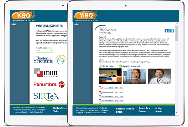 Y90 virtual exhibits