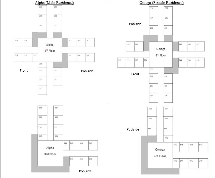 Dorm Layout for Returning Students