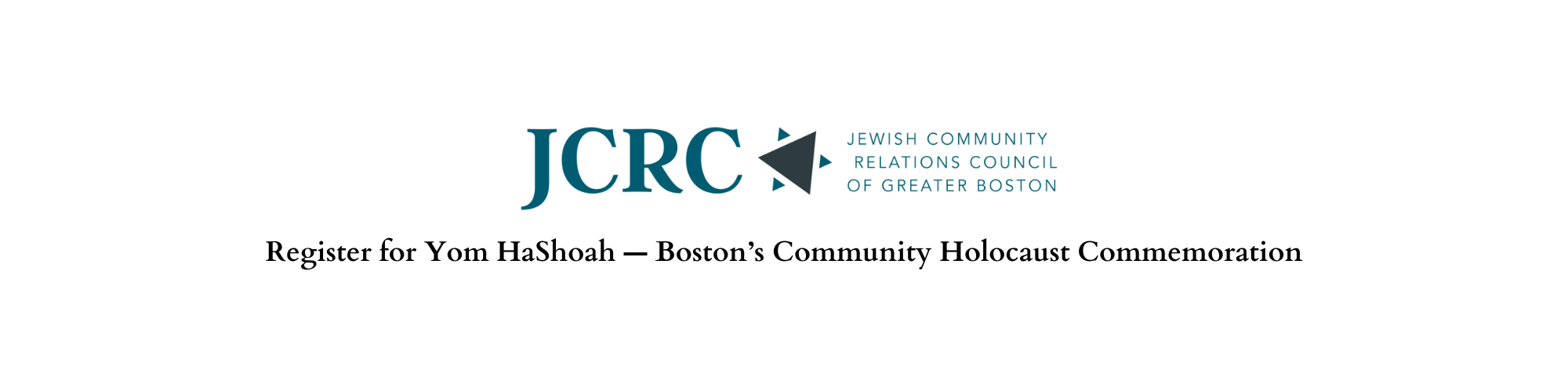 Register for Yom HaShoah — Boston's Community Holocaust Commemoration