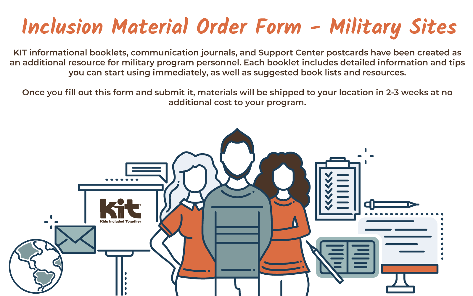 KIT Inclusion Material Order Form for Military Sites