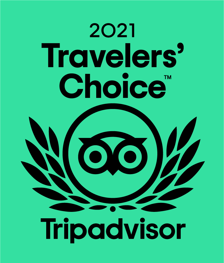 2021 TripAdvisor's Travelers' Choice Award Winner