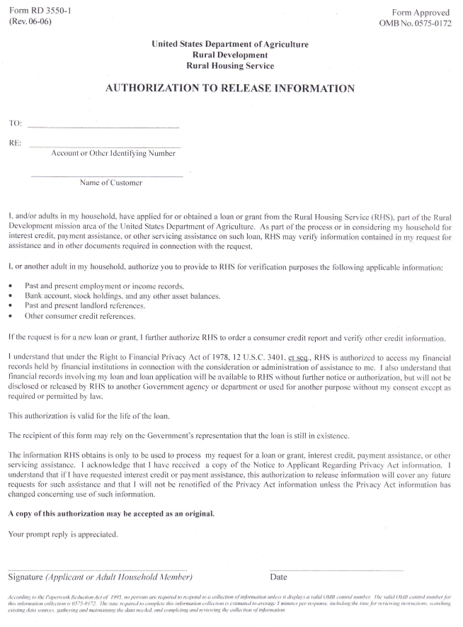 Authorization to Release Information