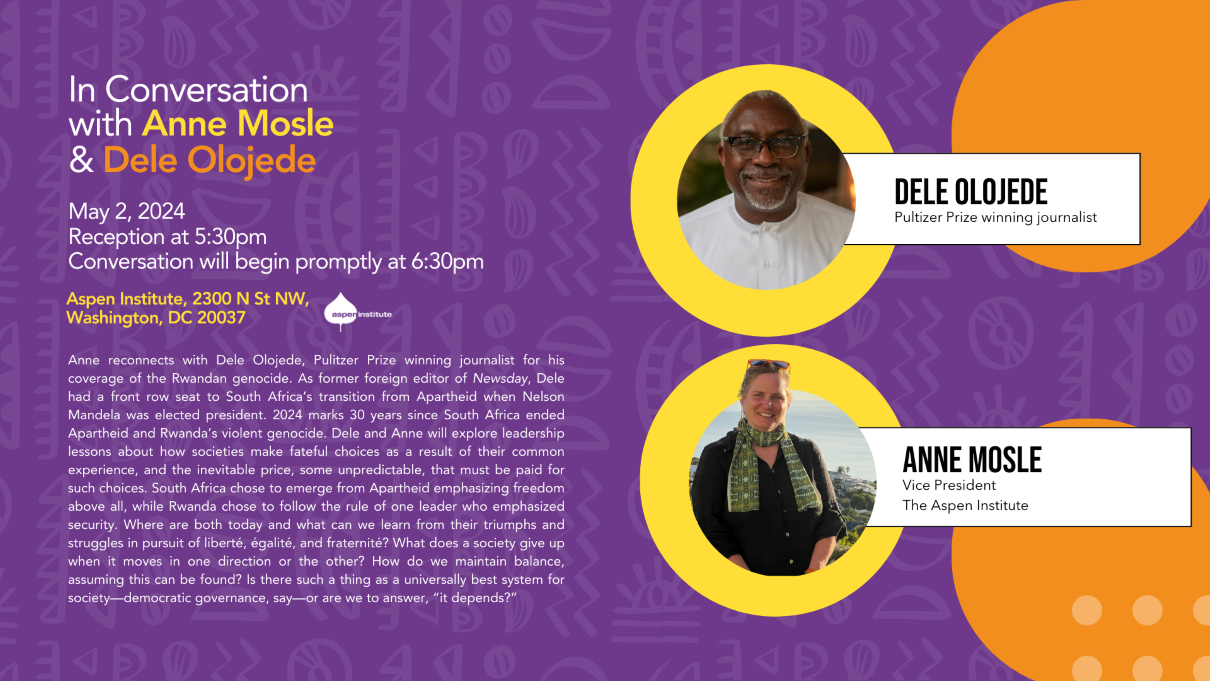 In Conversation with Anne Mosle & Dele Olojede