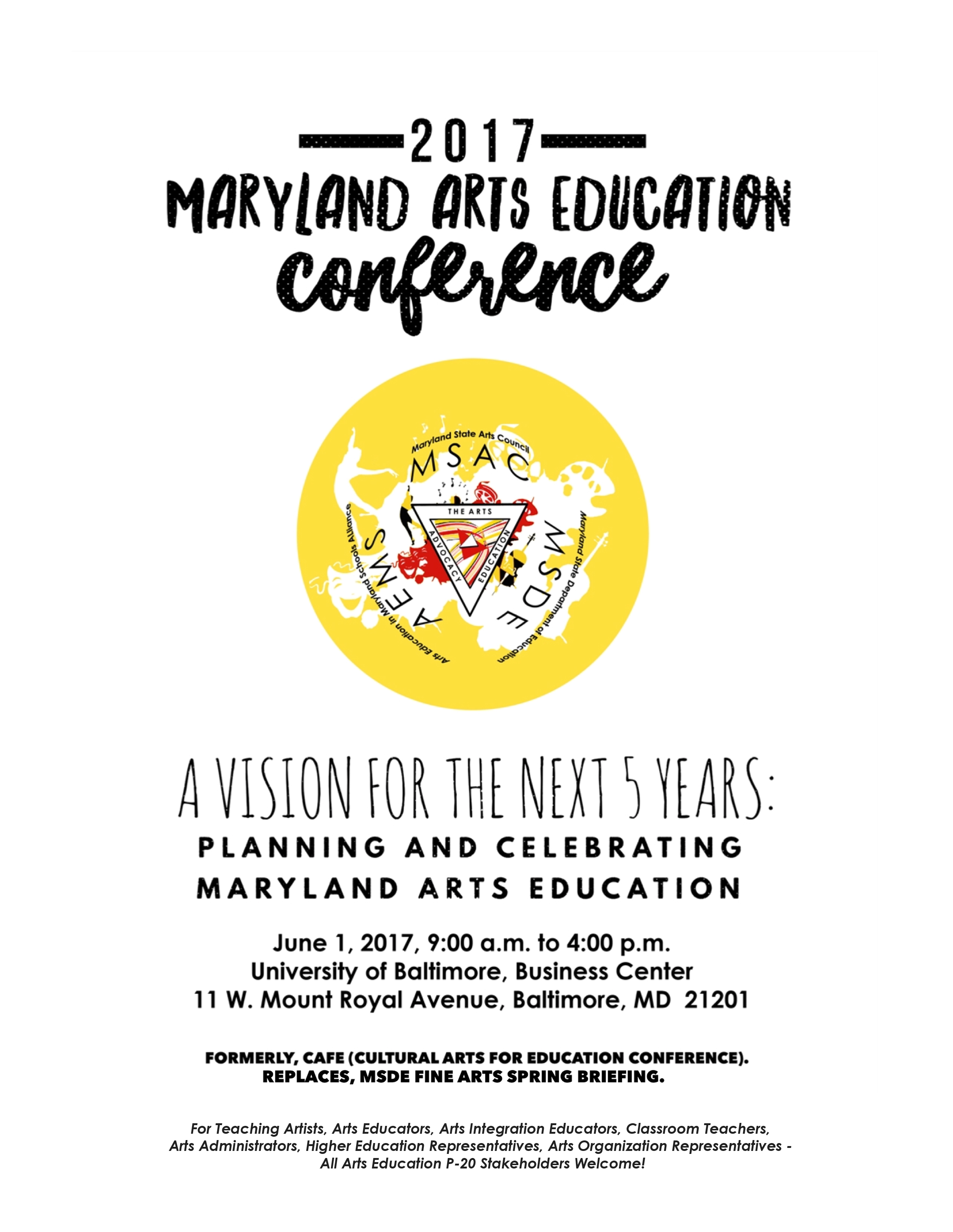 Maryland Arts Education Conference 2017