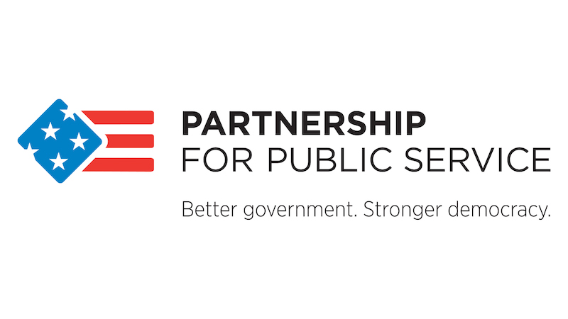 Partnership for Public Service Logo; Tagline: Better Government, Stronger Democracy