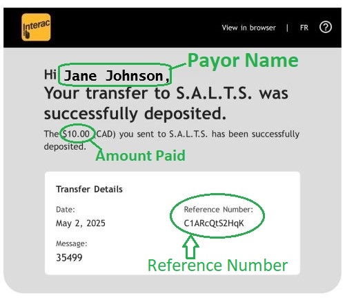 e-T success notification example
