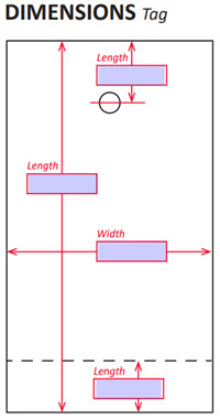 Tag Length and Width