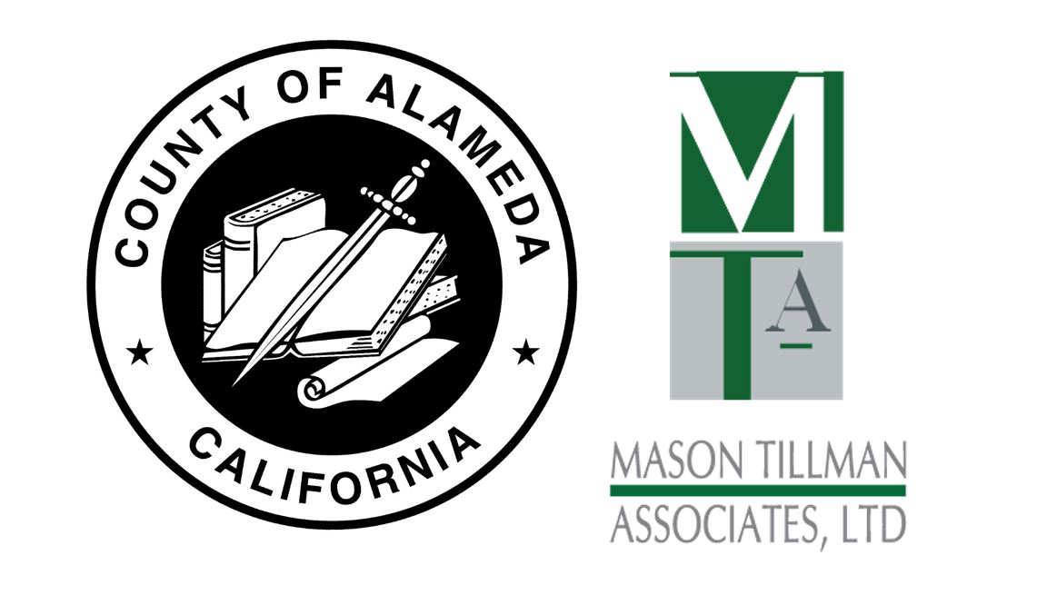 Alameda County seal next to Mason Tillman company logo