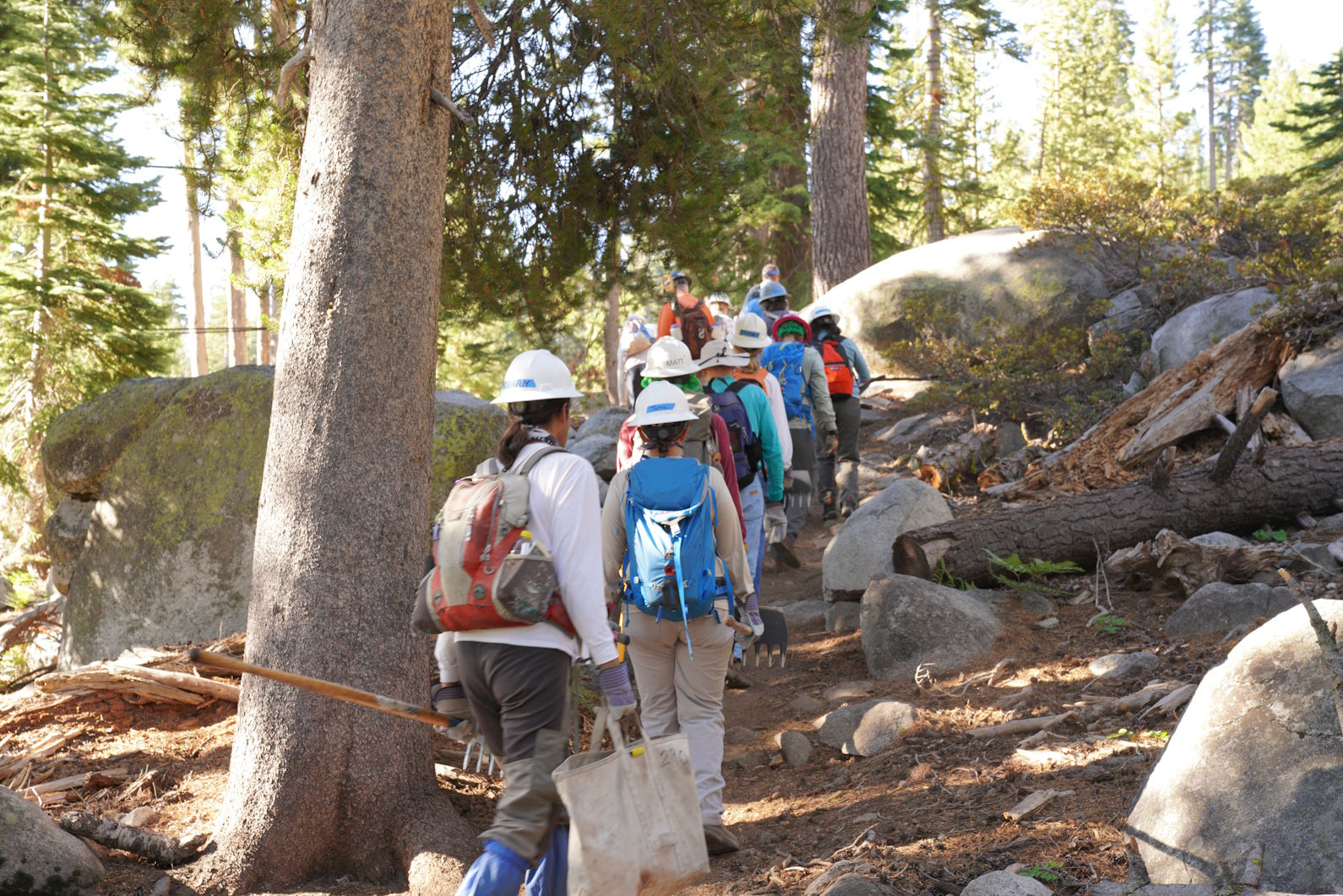 Trail work in Lake Tahoe