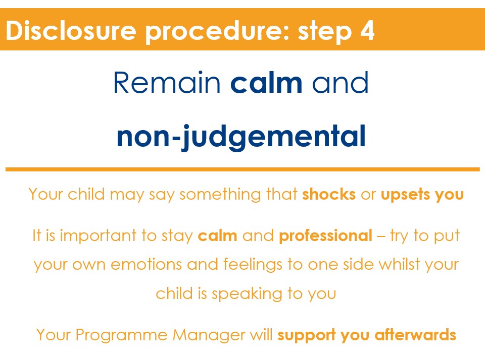 Safeguarding - Disclosure Step 4 slide