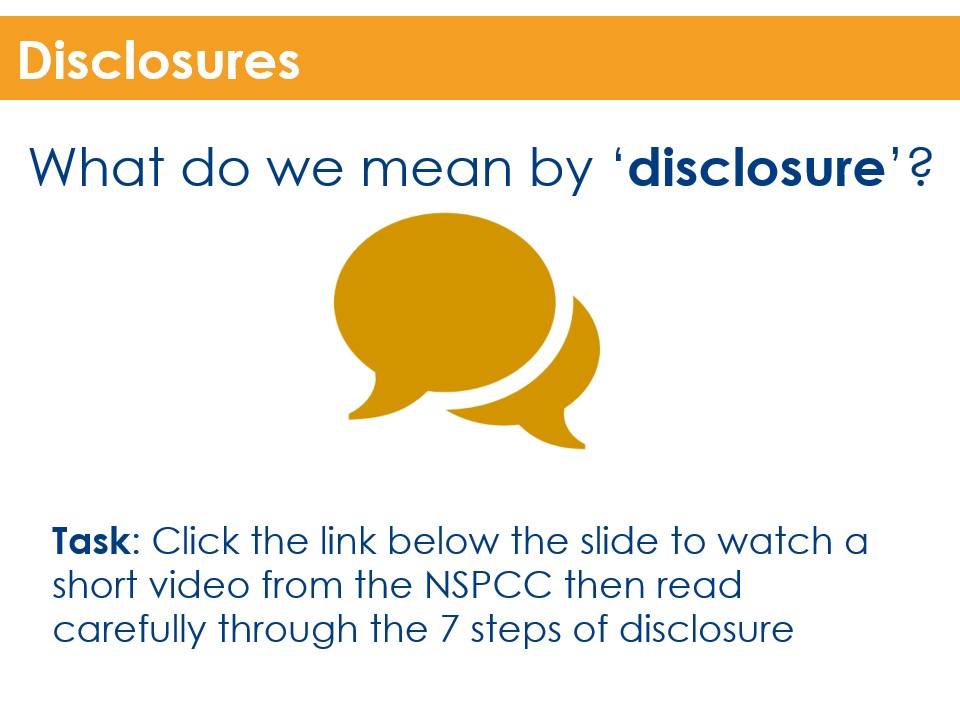 Safeguarding - Disclosure Slide