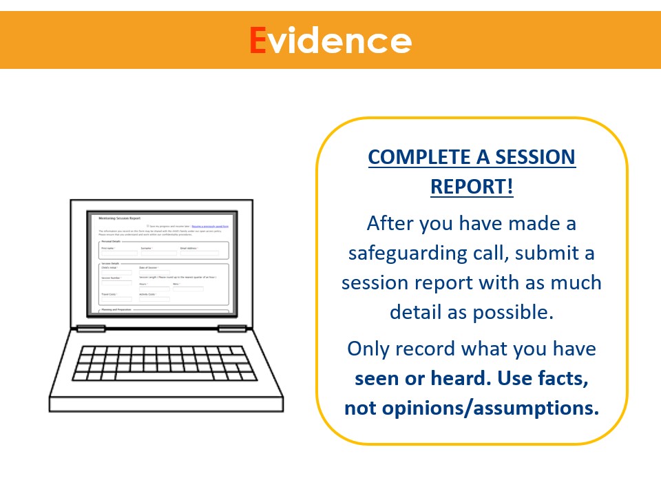 Safeguarding - Evidence slide