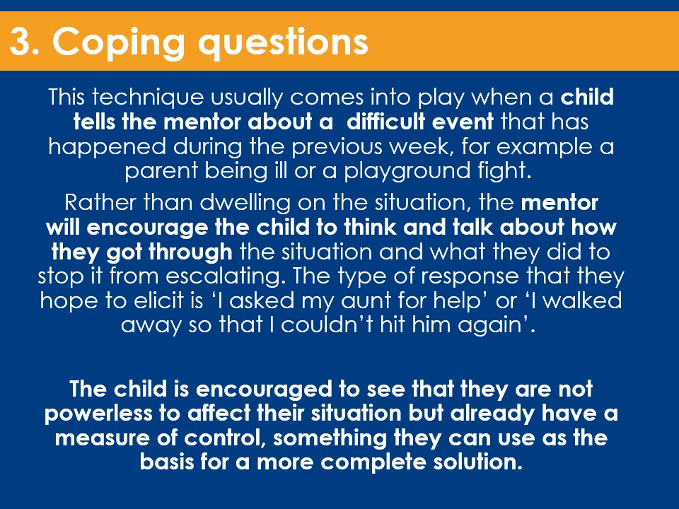Solution Focused Coping Questions Explained slide
