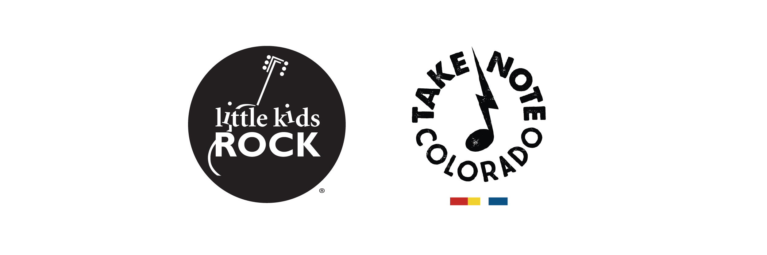 Little Kids Rock's logo next to Take Note's logo