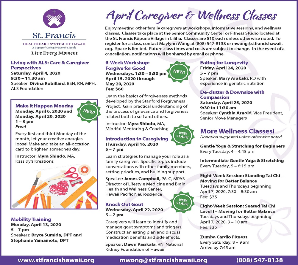 Caregiver Support Online Registration Form (2020)