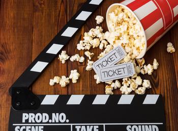 movie marker and popcorn