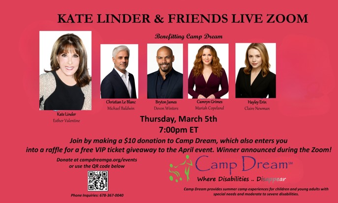 Kate Linder & Friends Live Zoom Event