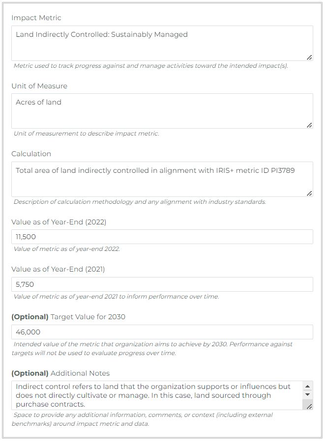 BV Fund Manager Survey Impact Metric Example