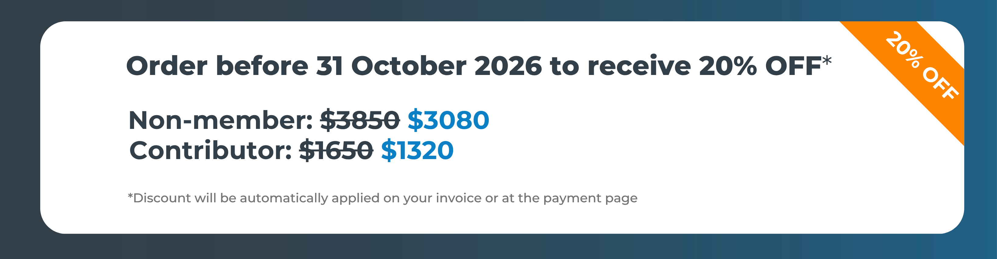 NSS Non Member October 2026 Offer