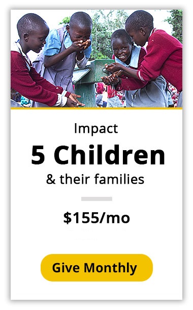 Impact 5 children and their families, $155/mo