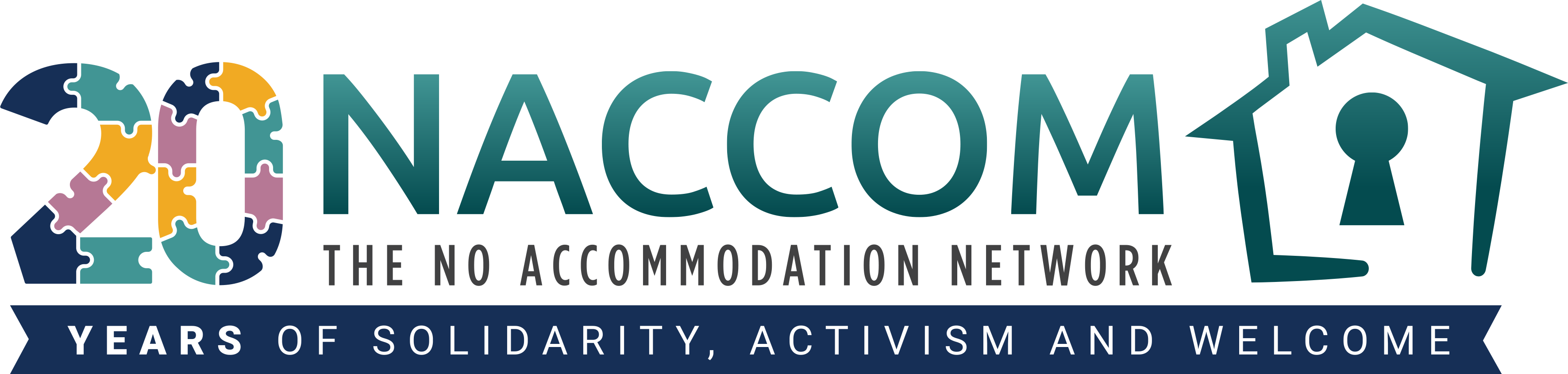 NACCOM Logo with the strapline: 'Marking 10 Years of Solidarity in Action"