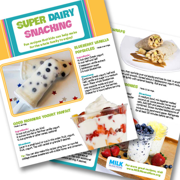 Super Dairy Snacking booklet