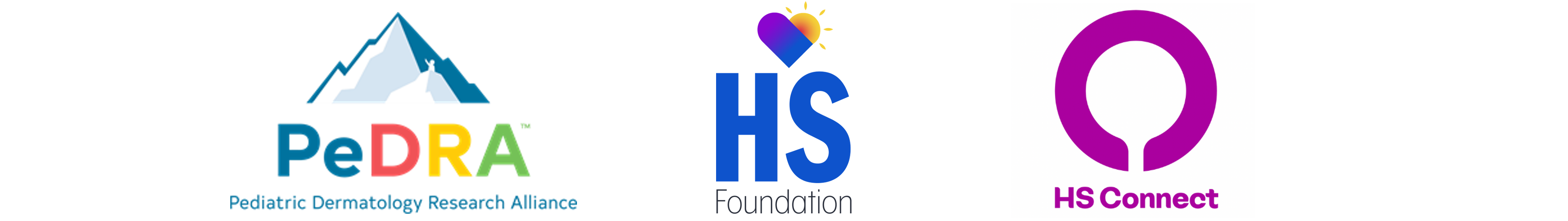 Logos of PeDRA, HS Foundation, and HS Connect
