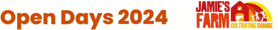Open Days 2024 and Jamie's Farm logo