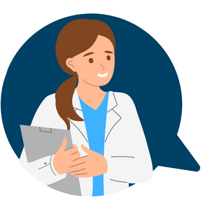 Icon showing a friendly doctor