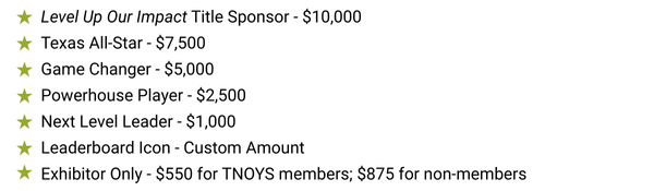 2026 Conference Sponsor Tiers