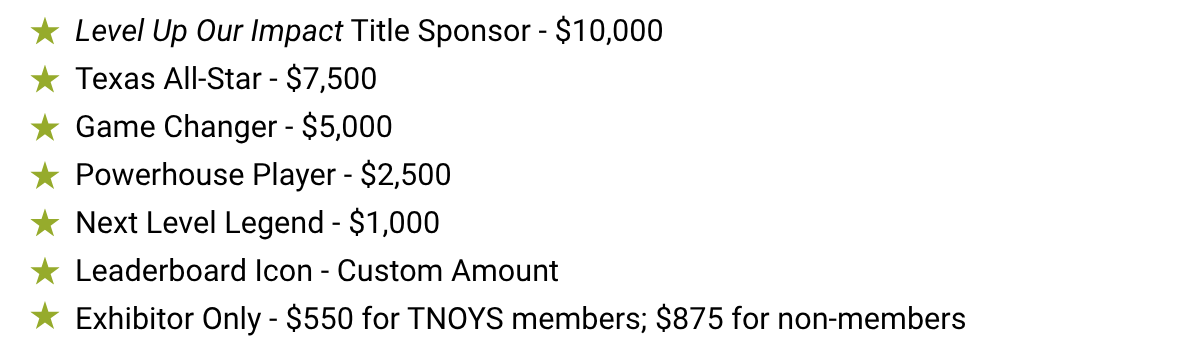 2026 Annual Conference Tiers