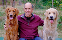 Eric with his therapy dogs
