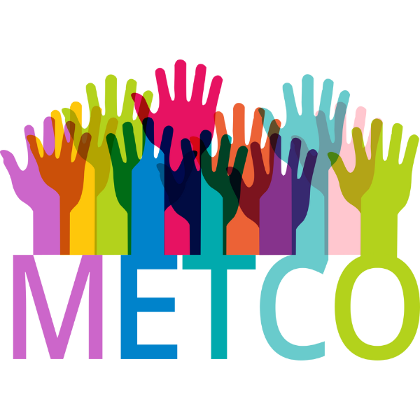 METCO logo of colorful hands raised