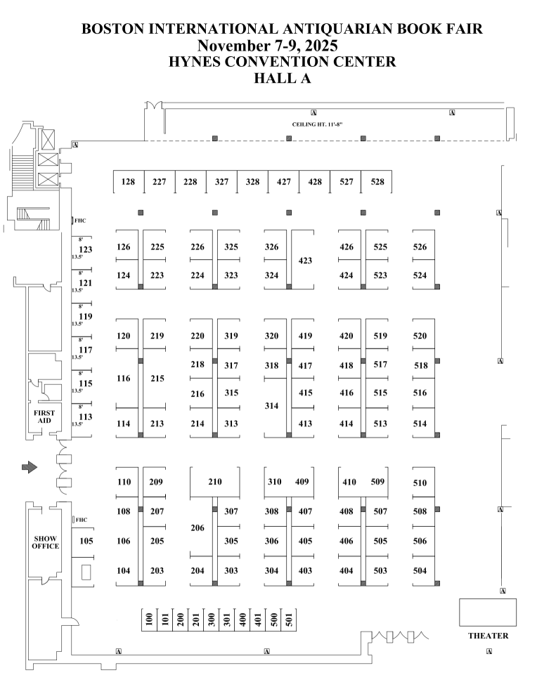 Hynes Convention Center Hall A Exhibitor Floor Plan
