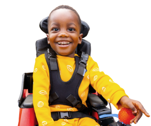 A child in their wizzybug