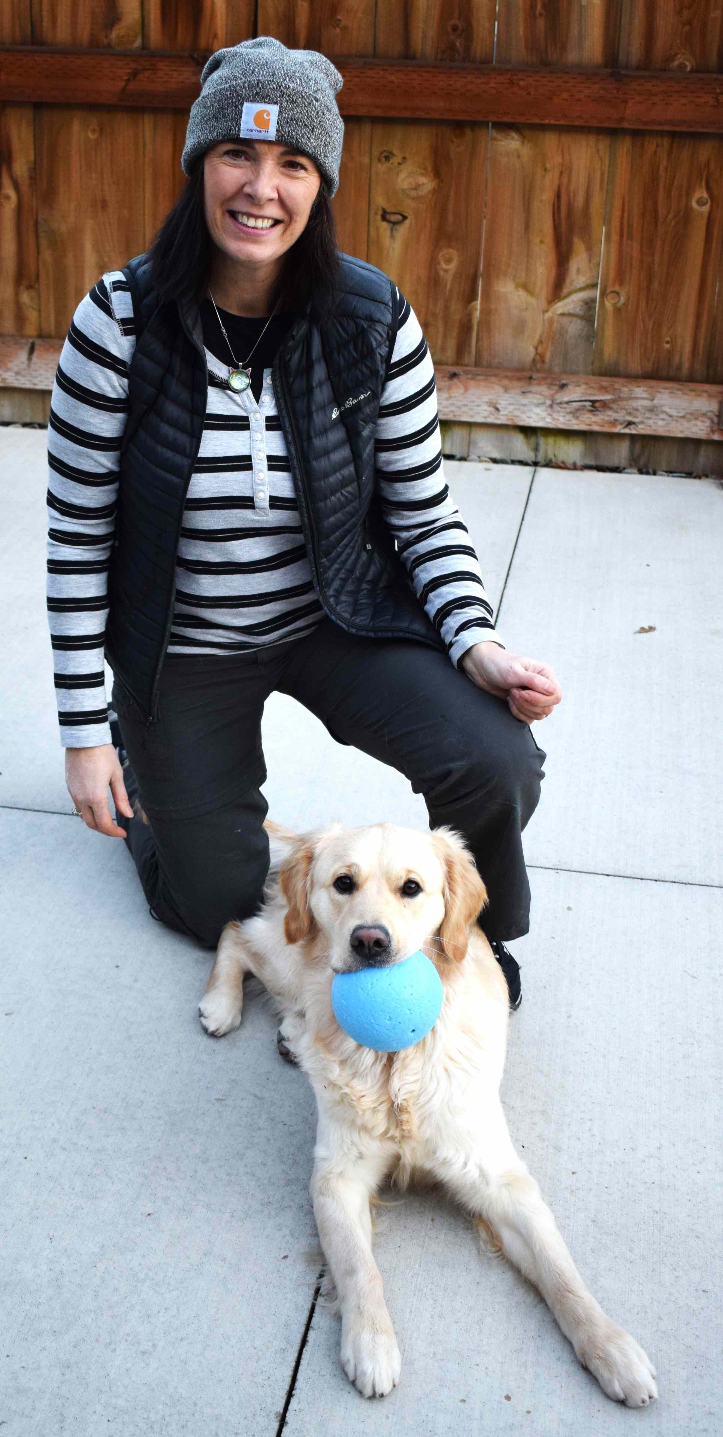 Pauline, Kennel Volunteer with Nana