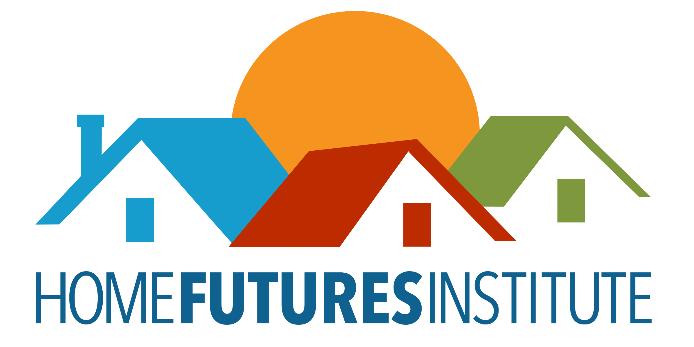 Home Futures Institute logo with homes and sun