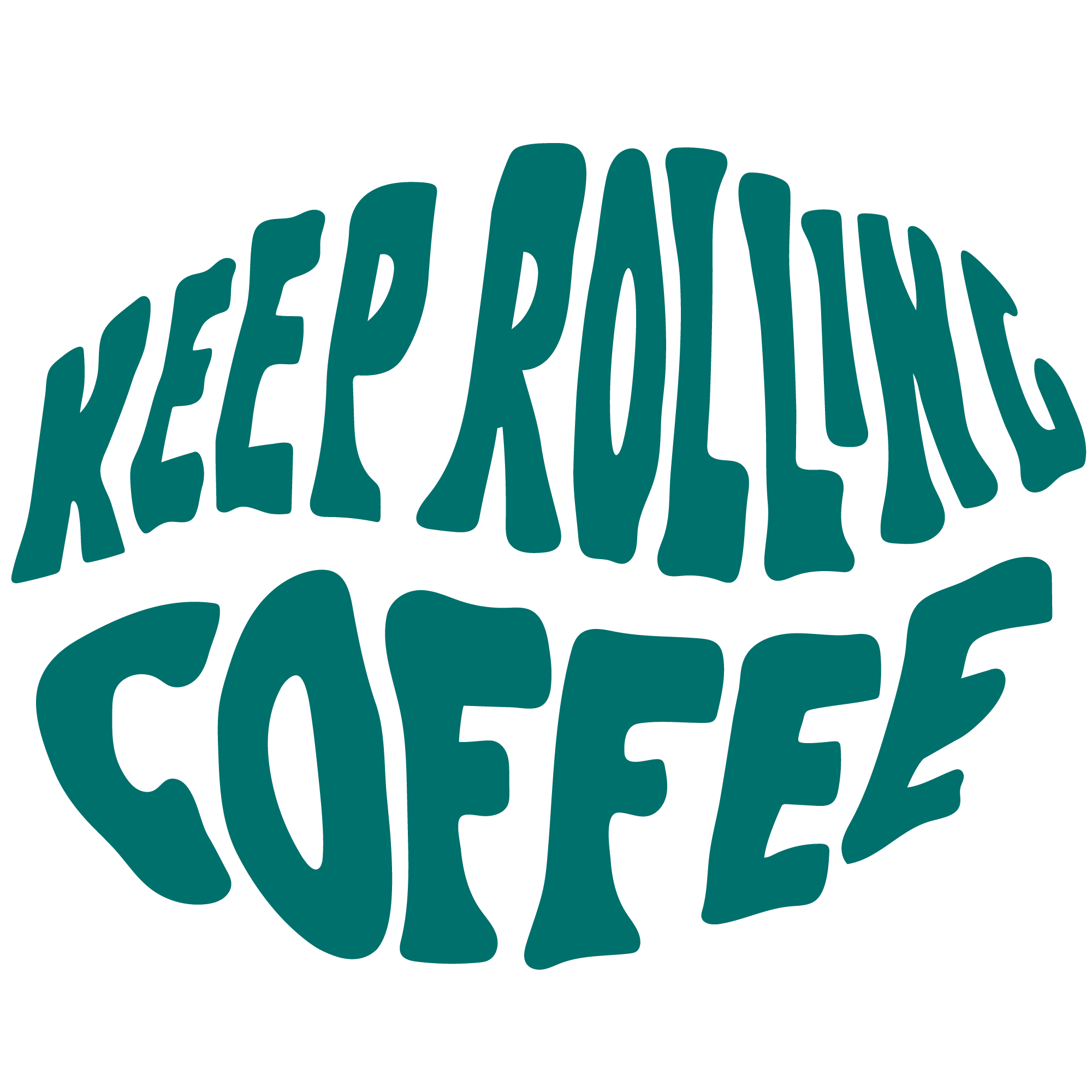 logo for Keep Rolling Coffee