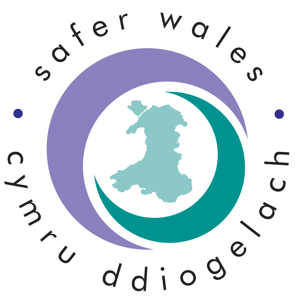 logo for Safer Wales. Cymru Ddiogelach.